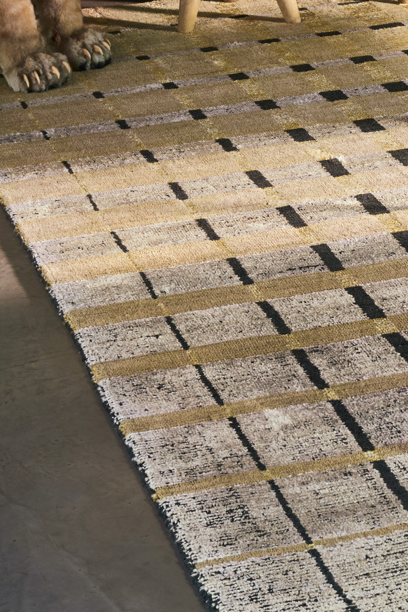 Tapis brun en laine et bambou - Isadora Or - 3 - Toulemonde Bochart