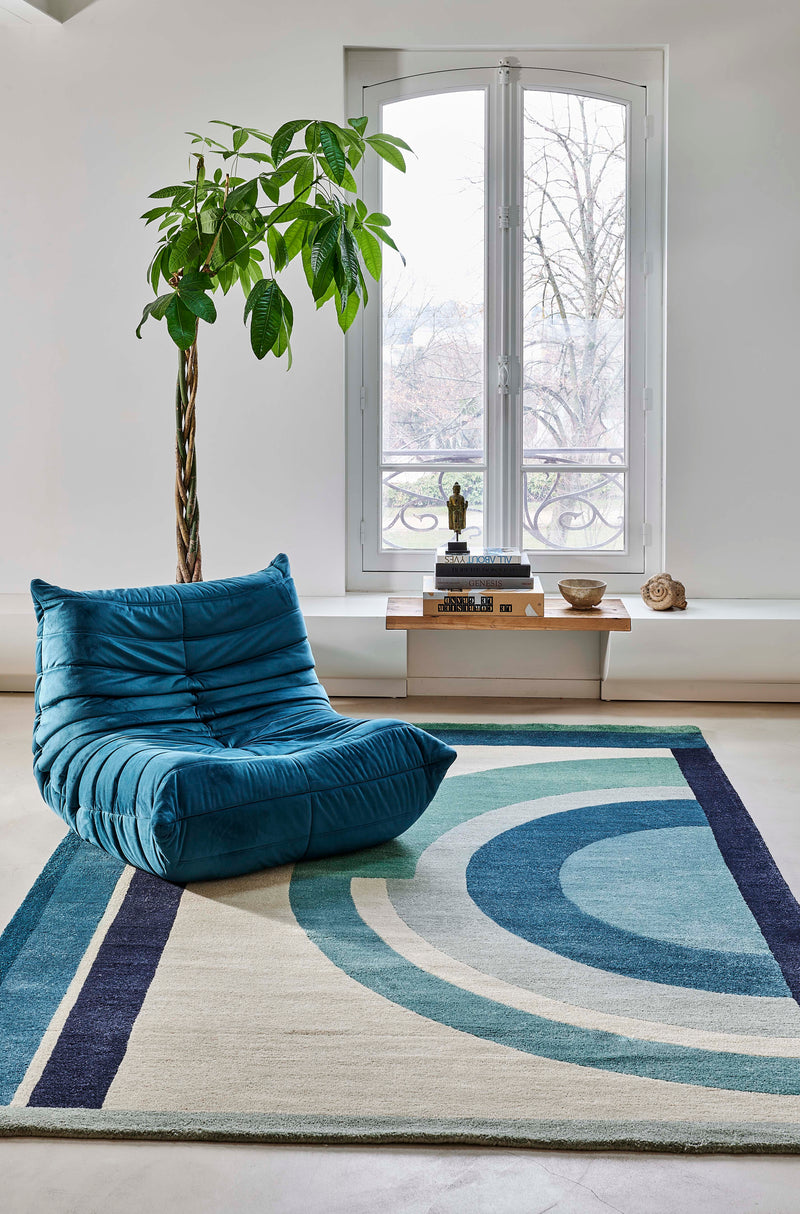Tapis bleu en PET recyclé - Josep Celadon - 2 - Toulemonde Bochart