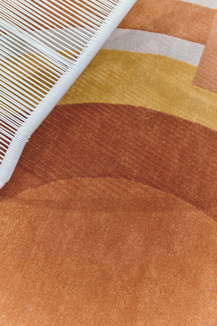 Tapis ocre en PET recyclé - Josep Ocre - 4 - Toulemonde Bochart