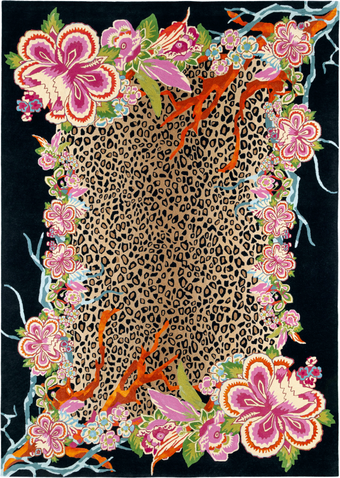 Tapis multicolore en laine et soie végétale - Jungle Forest Multi - 1 - Toulemonde Bochart