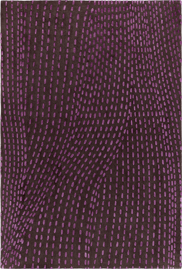 Tapis prune en laine tencel - Kantha Prune - 1 - Toulemonde Bochart
