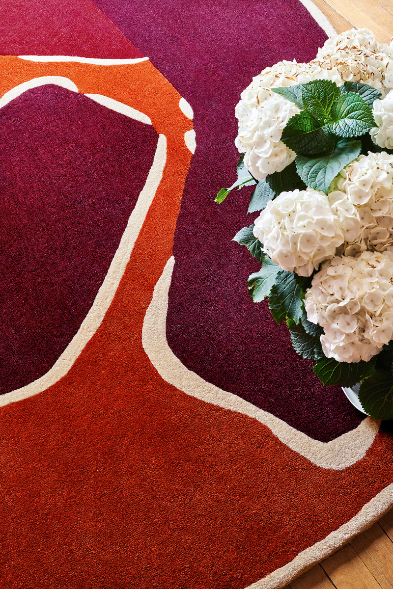 Tapis rouge en laine - Muse Rouge - 3 - Toulemonde Bochart