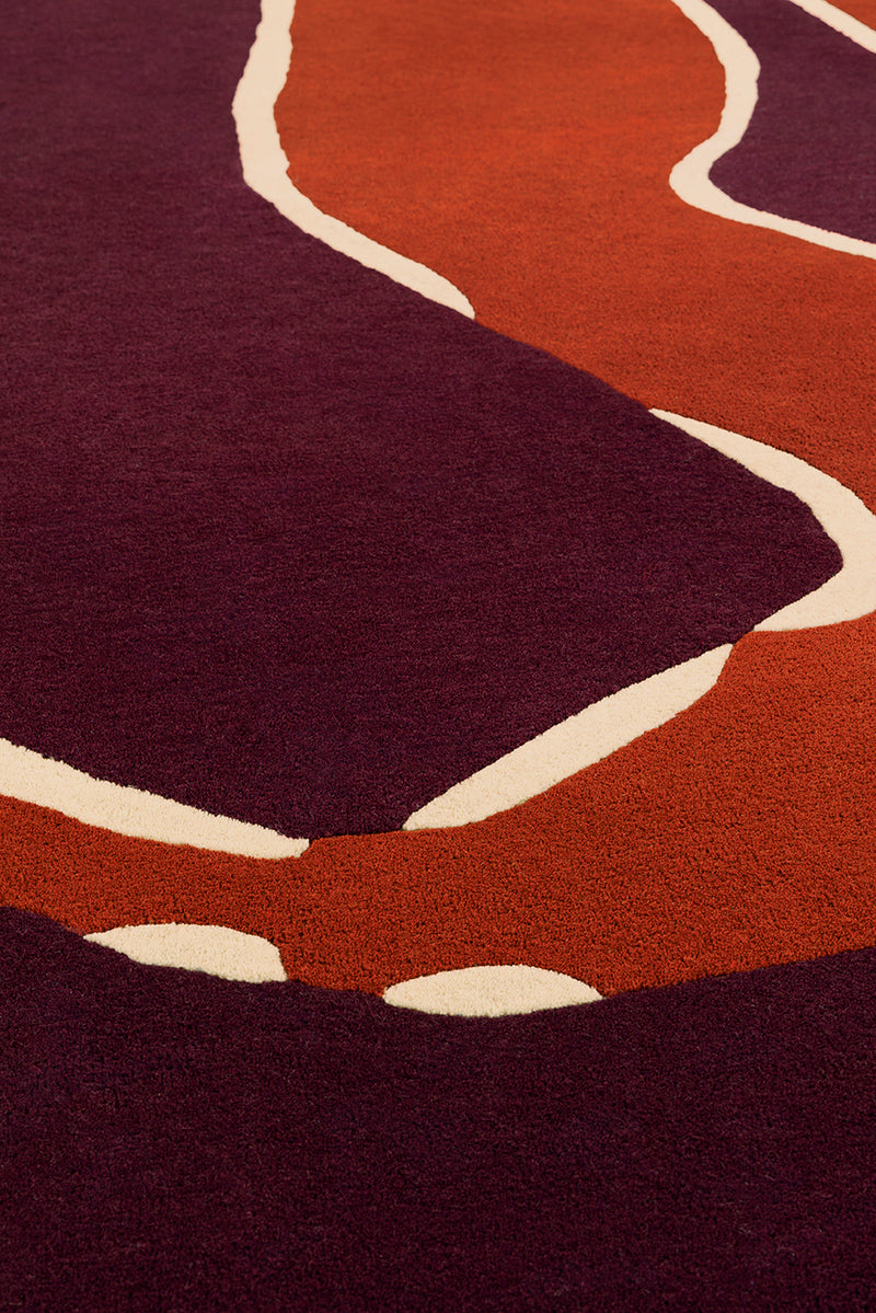 Tapis rouge en laine - Muse Rouge - 4 - Toulemonde Bochart