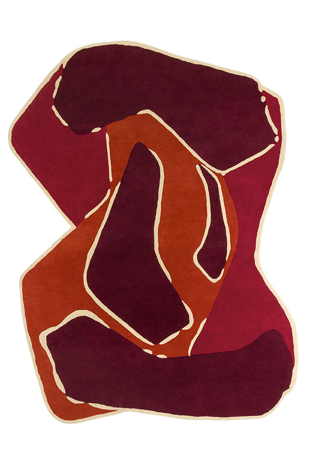 Tapis rouge en laine - Muse Rouge - 1 - Toulemonde Bochart