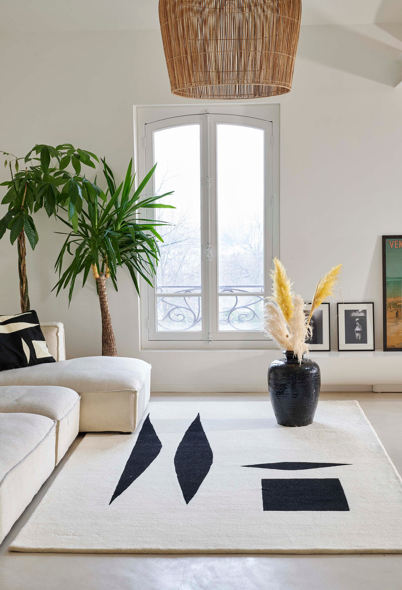 Tapis blanc en laine - Nanquim Blanc - 2 - Toulemonde Bochart