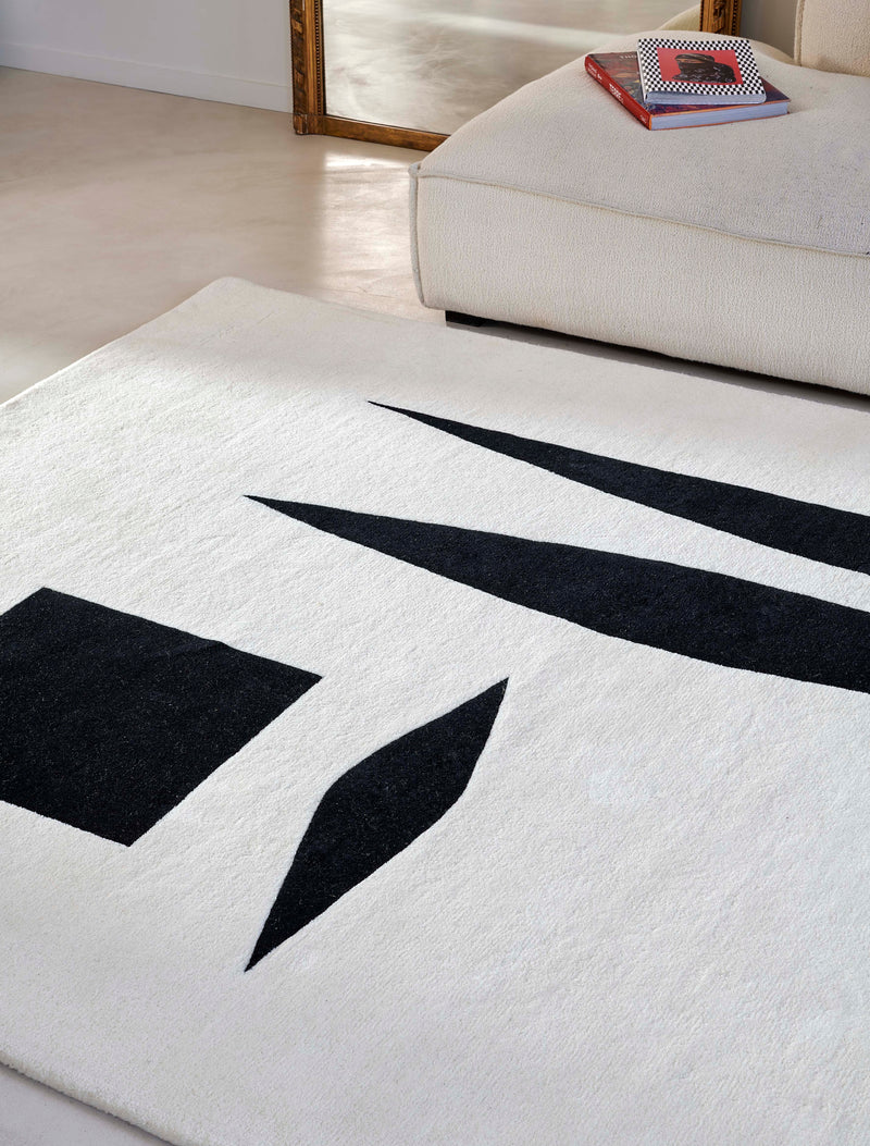 Tapis blanc en laine - Nanquim Blanc - 3 - Toulemonde Bochart