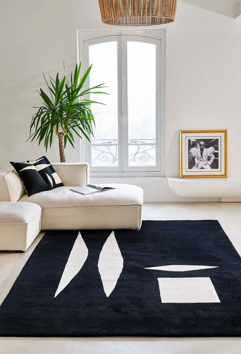 Tapis noir en laine - Nanquim Noir - 2 - Toulemonde Bochart