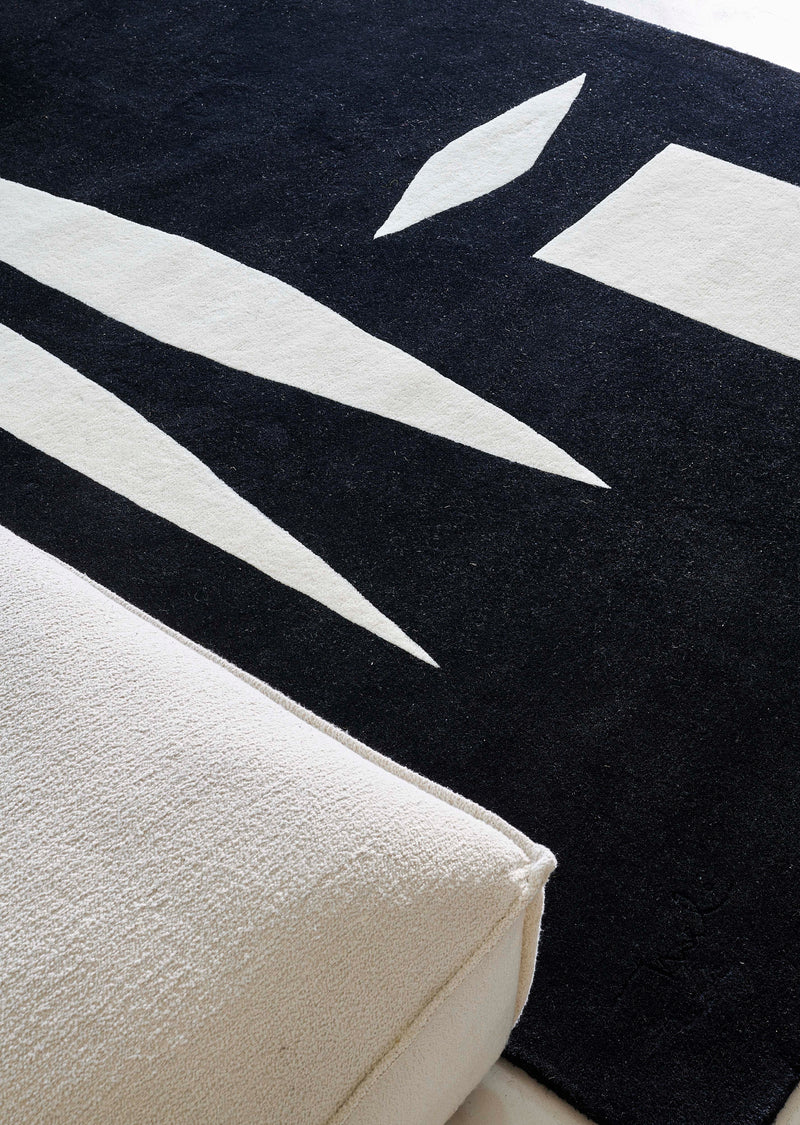 Tapis noir en laine - Nanquim Noir - 4 - Toulemonde Bochart