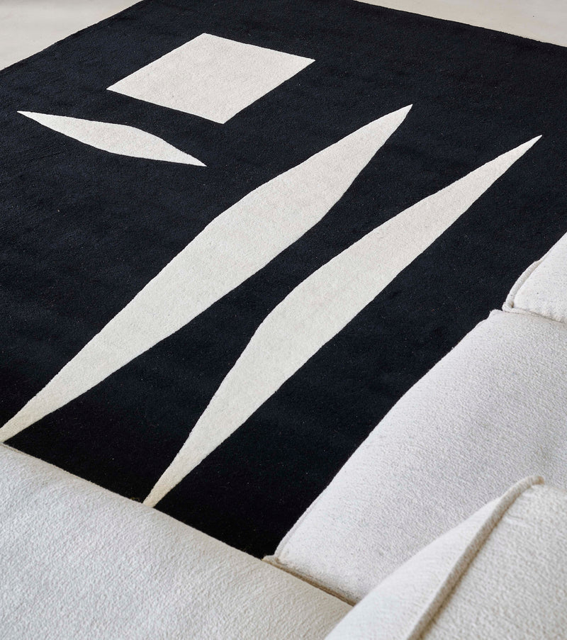Tapis noir en laine - Nanquim Noir - 3 - Toulemonde Bochart