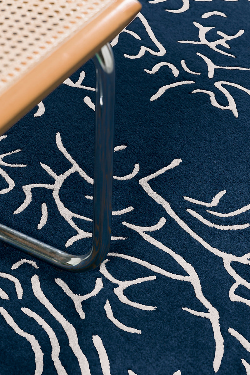 Tapis bleu en laine - Nature Bleu - 3 - Toulemonde Bochart