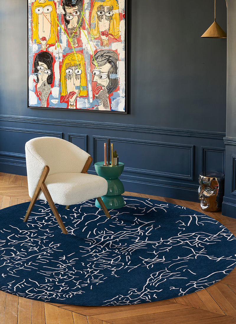 Tapis bleu en laine - Nature Bleu - 2 - Toulemonde Bochart