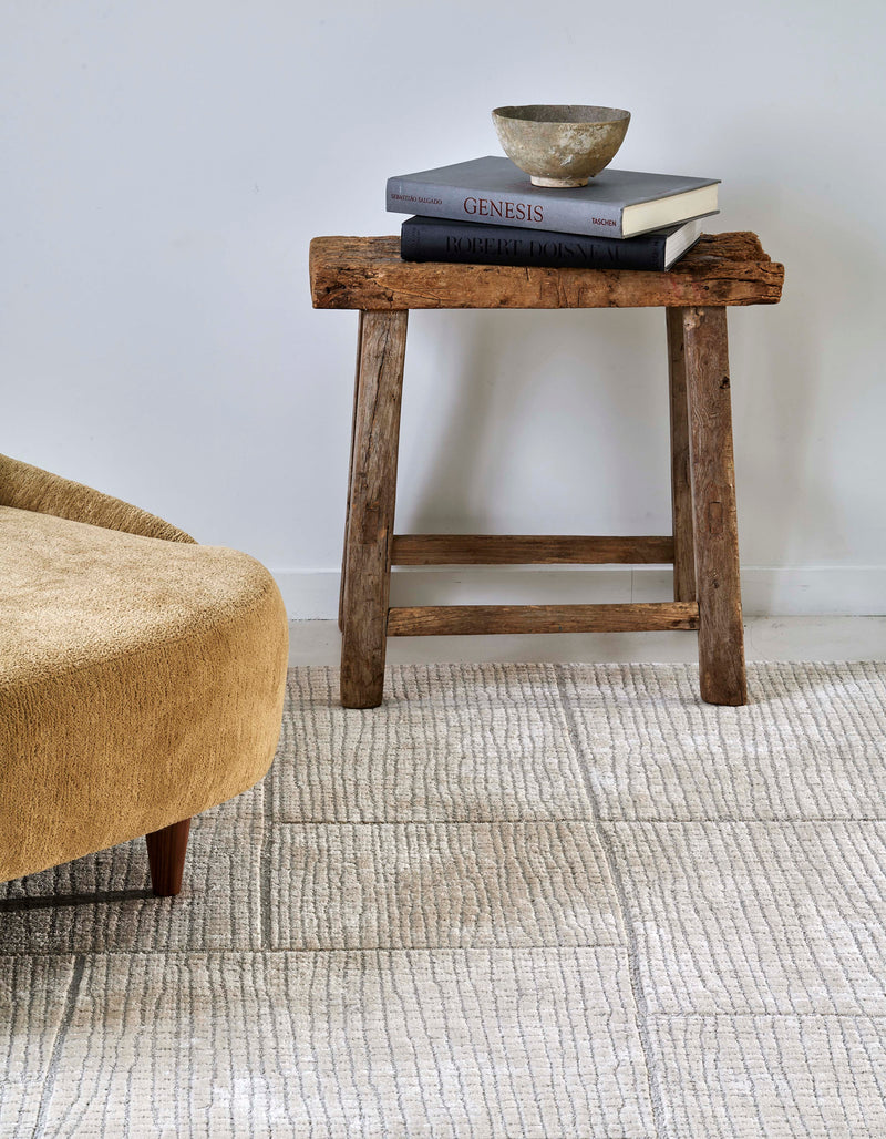 Tapis beige en laine tencel - Opus Mastic - 4 - Toulemonde Bochart
