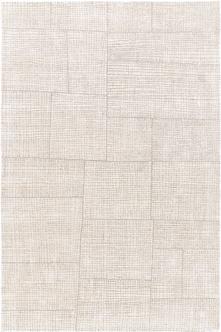 Tapis beige en laine tencel - Opus Mastic - 1 - Toulemonde Bochart