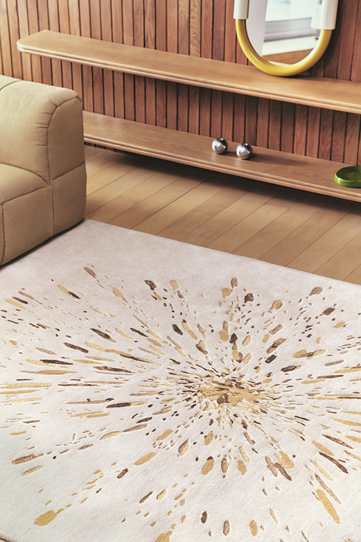 Tapis beige ocre en laine viscose - Paint Ocre - 3 - Toulemonde Bochart