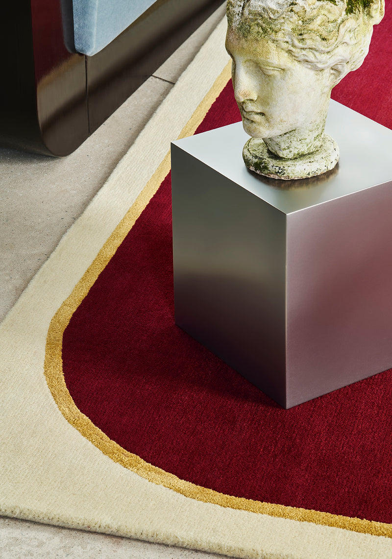 Tapis rouge en laine et viscose - Persia Rubis - 3 - Toulemonde Bochart