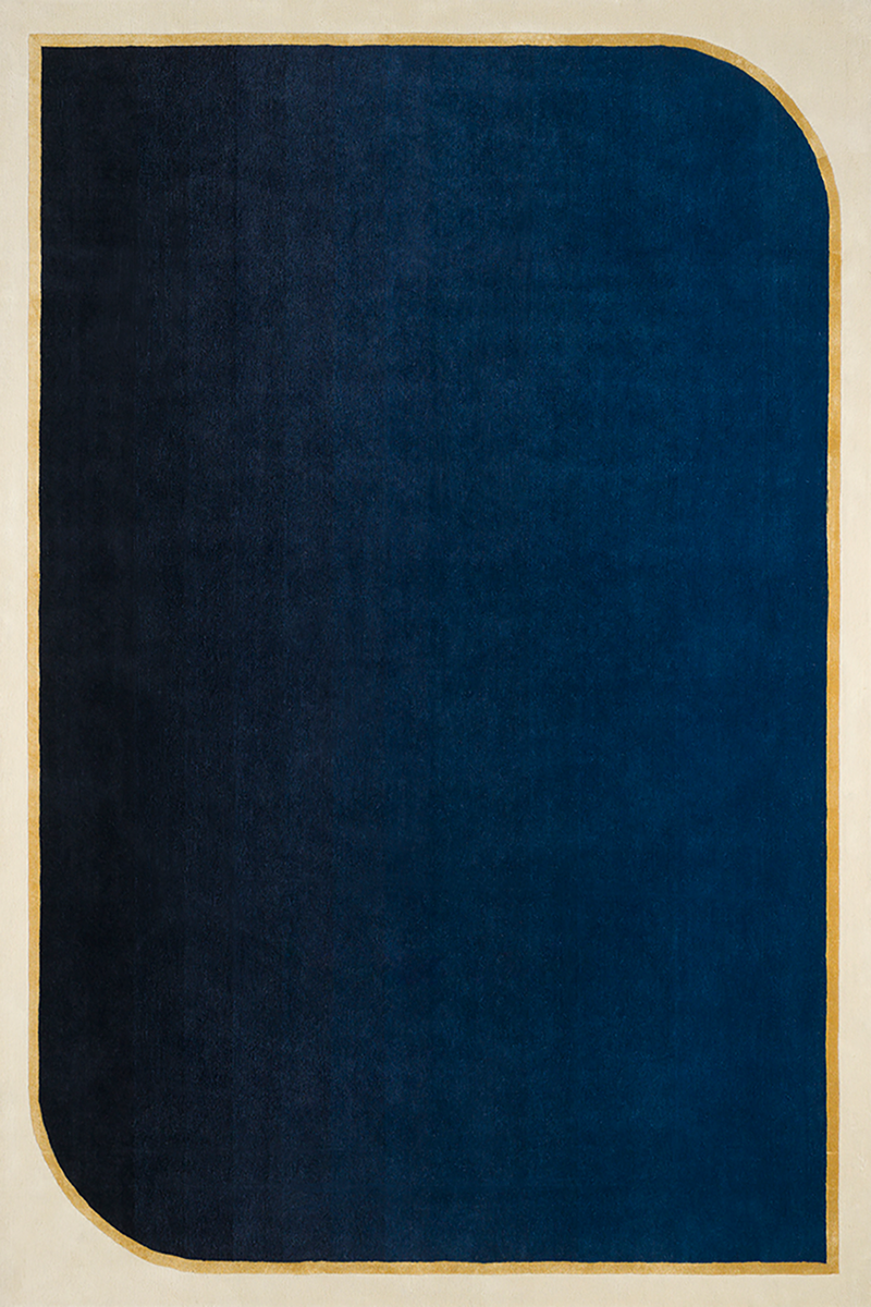 Tapis bleu en laine et viscose - Persia Saphir - 1 - Toulemonde Bochart