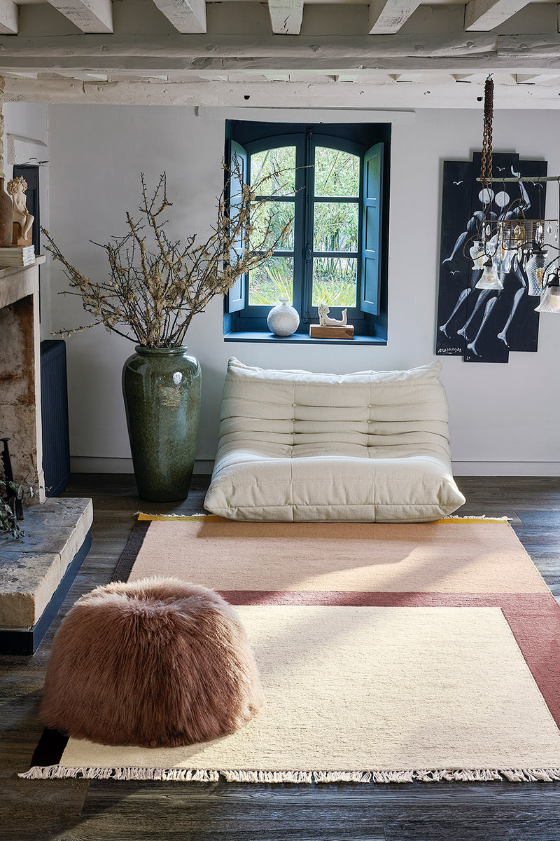 Tapis beige en PET polyester recyclé - Piet Sable - 2 - Toulemonde Bochart