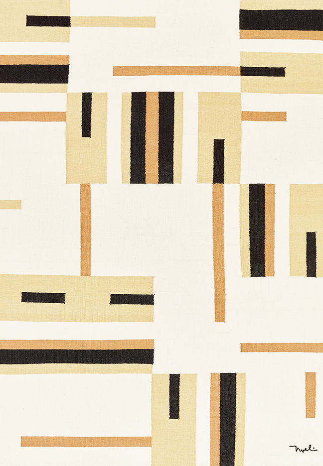 Tapis beige en PET recyclé - Tandeta Naturel - 1 - Toulemonde Bochart