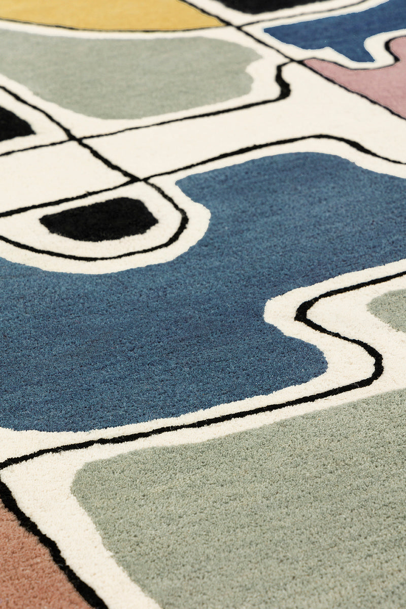 Tapis multicolore en laine et viscose - Tête À Tête Multi - 4 - Toulemonde Bochart