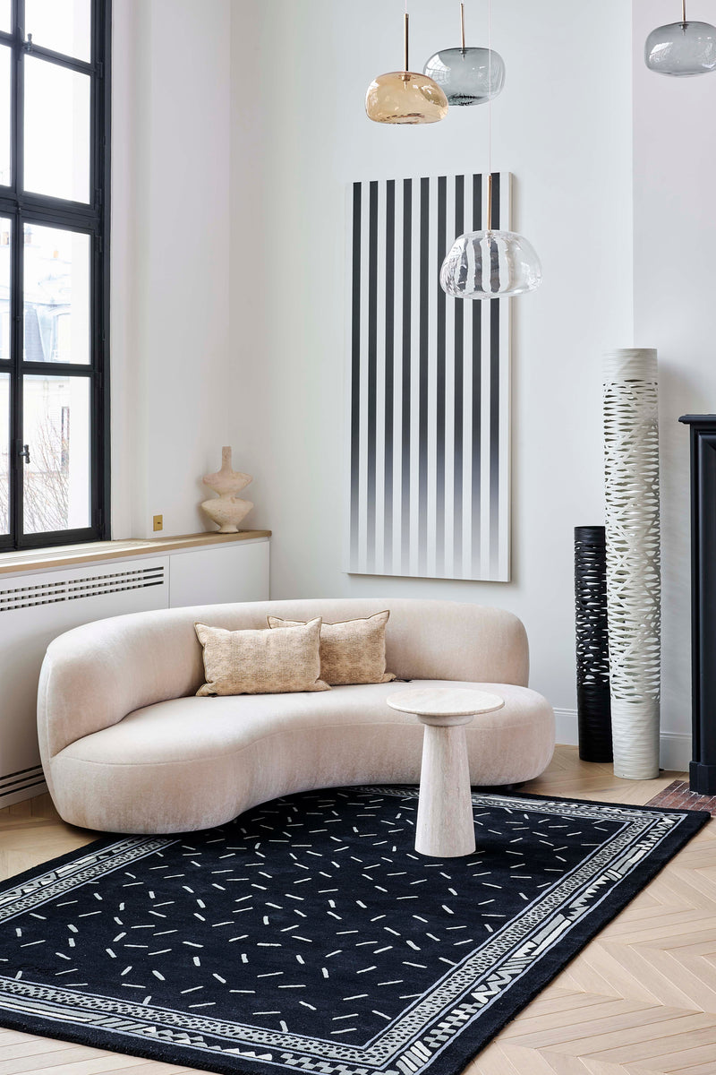 Tapis noir en laine - Trasimene Noir - 2 - Toulemonde Bochart