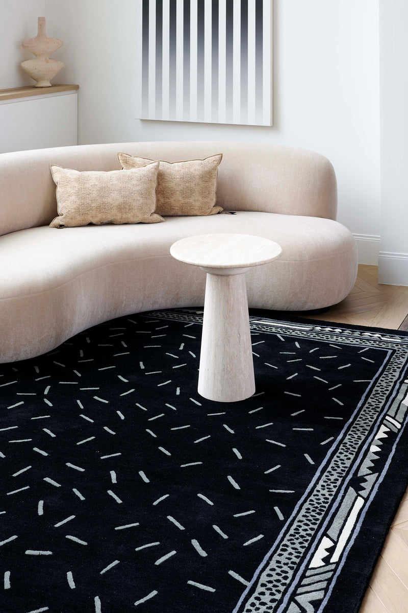Tapis noir en laine - Trasimene Noir - 4 - Toulemonde Bochart