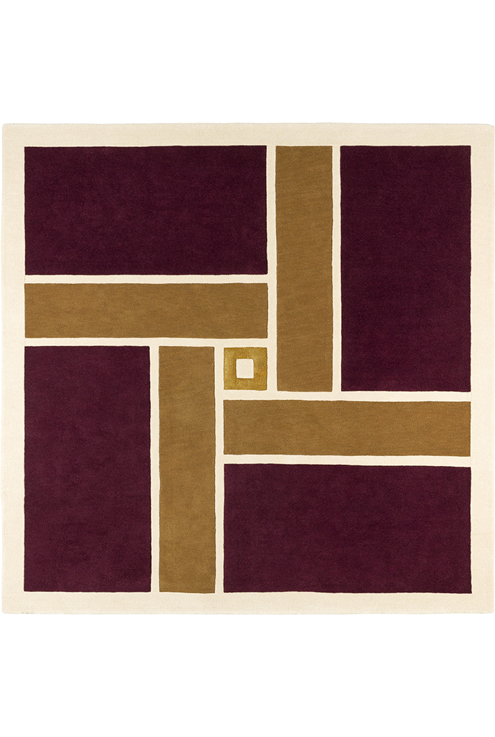 Tapis rouge en laine et viscose - Vintage Bordeaux - 5 - Toulemonde Bochart