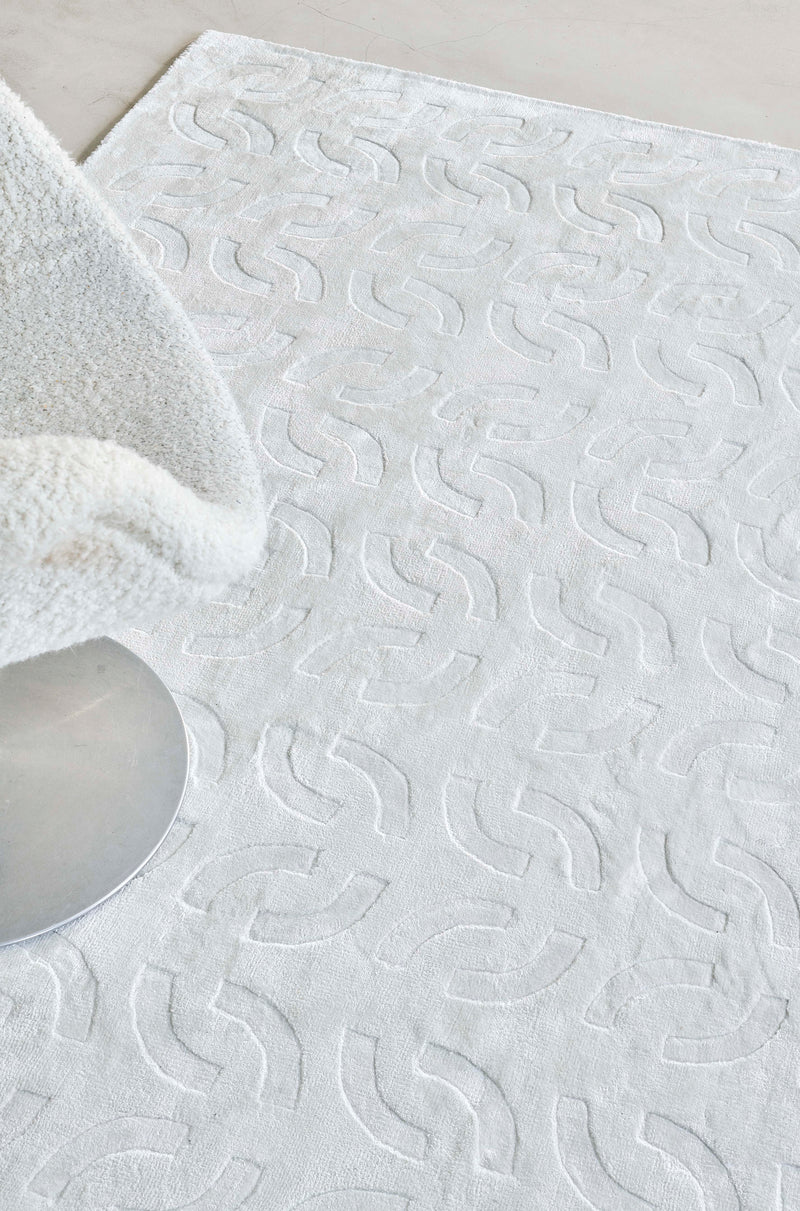 Tapis blanc en tencel - Wilton Blanc - 4 - Toulemonde Bochart
