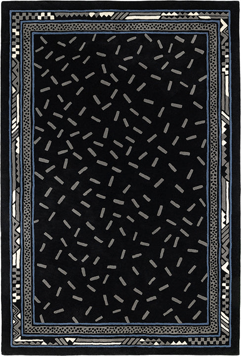 Tapis noir en laine - Trasimene Noir - 1 - Toulemonde Bochart