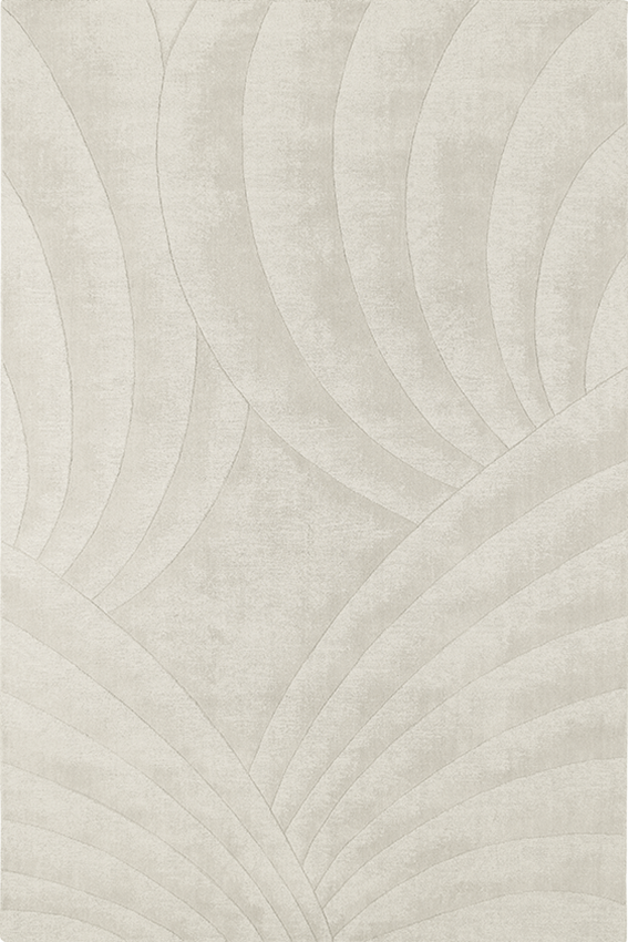 Tapis blanc en laine - Volute Ecru - 1 - Toulemonde Bochart