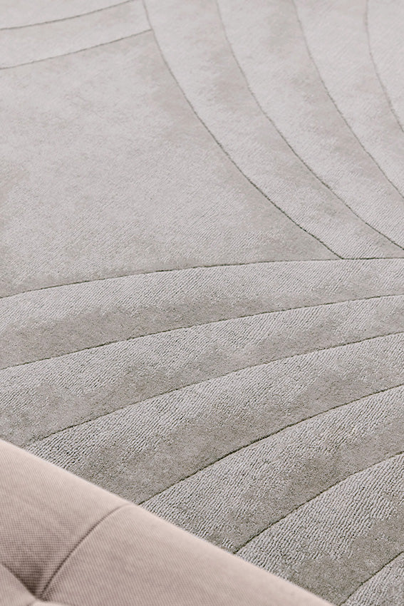 Tapis gris en laine - Volute Silver - 4 - Toulemonde Bochart