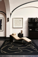 Tapis noir en laine et viscose - Amalgame Noir  - 2 - Toulemonde Bochart