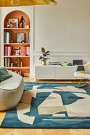 Tapis bleu en laine - Aduma Nuit  - 2 - Toulemonde Bochart