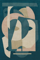 Tapis bleu en laine - Aduma Nuit  - 1 - Toulemonde Bochart