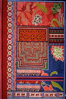Tapis rouge en laine et viscose - Baya Multi rouge  - 1 - Toulemonde Bochart