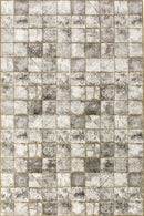 Tapis gris en coton et laine - Ceramique Ciment  - 1 - Toulemonde Bochart