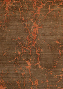 Tapis orange en laine et coton - Fusion Feu  - 1 - Toulemonde Bochart