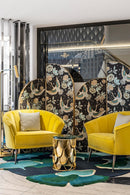 Tapis vert en laine et viscose - Ginkgo Foret Rond  - 2 - Toulemonde Bochart