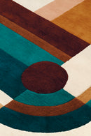 Tapis brun multicolore en laine - Hacienda Multi - 3 - Toulemonde Bochart