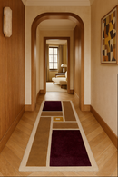 Tapis rouge en laine et viscose - Vintage Bordeaux  - 6 - Toulemonde Bochart