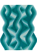 Tapis bleu en laine - Flow Aqua - 1 - Toulemonde Bochart