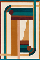 Tapis brun multicolore en laine - Hacienda Multi - 1 - Toulemonde Bochart