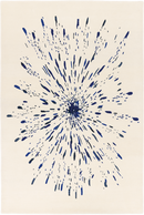 Tapis beige en laine viscose - Paint Blanc Bleu - 1 - Toulemonde Bochart