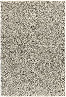 Tapis noir en laine polyester - Serac Noir Blanc - 1 - Toulemonde Bochart