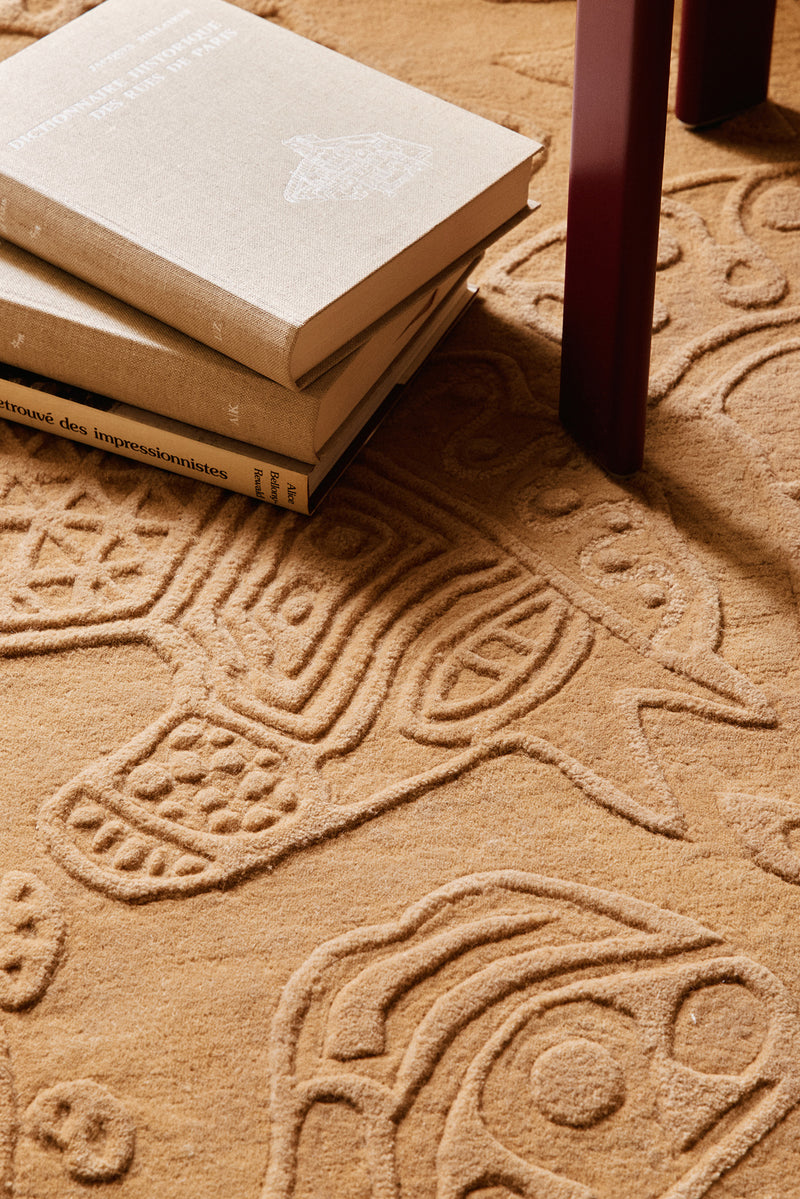 Tapis beige en laine Sabbia - Toulemonde Bochart