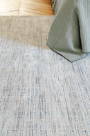 Tapis bleu en laine et fibre de bambou - Dotty Azur  - 3 - Toulemonde Bochart