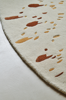 Tapis beige ocre en laine viscose - Paint Oval Ocre - 3 - Toulemonde Bochart