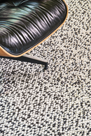 Tapis noir en laine polyester - Serac Noir Blanc - 3 - Toulemonde Bochart