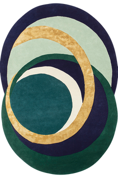 Tapis vert en laine et viscose - Alliances Forêt  - 1 - Toulemonde Bochart