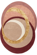 Tapis rose en laine et viscose - Alliances Poudre  - 1 - Toulemonde Bochart