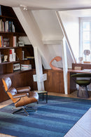 Tapis bleu 100% golden jute - Almonia Bleu - 2 - Toulemonde Bochart